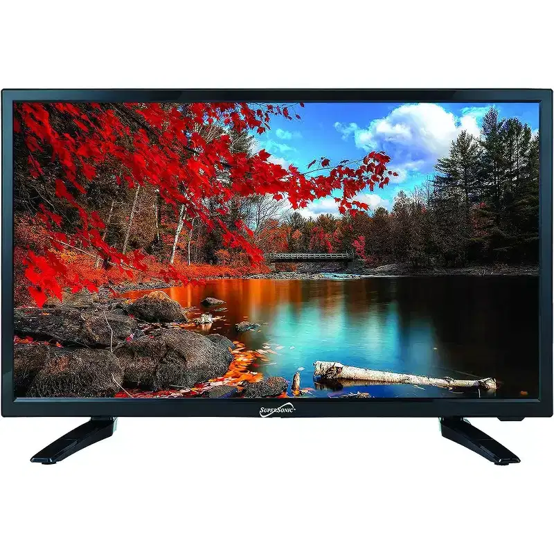 Supersonic SC-2411 23.6 HDTV with 1080p dual tuners HDMI USB and AC/DC support