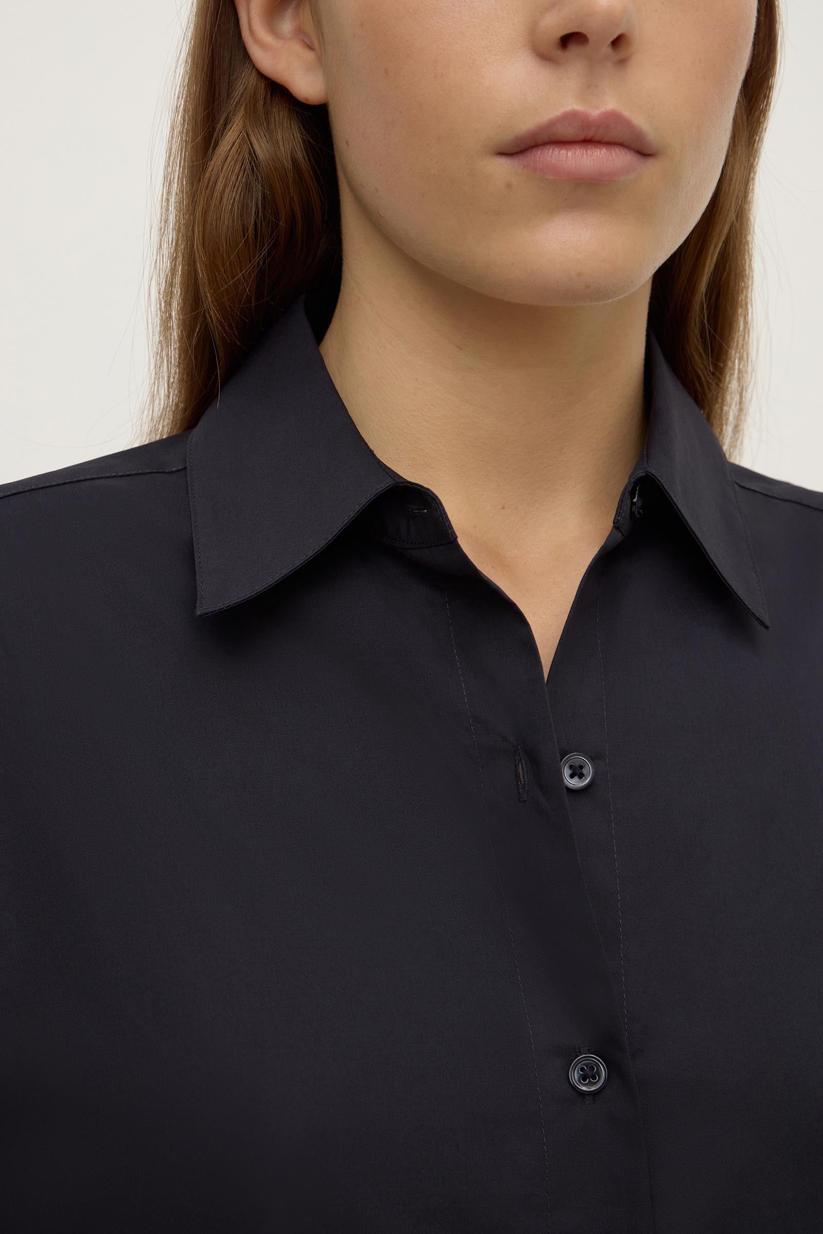 True Navy Cotton Poplin Shirt