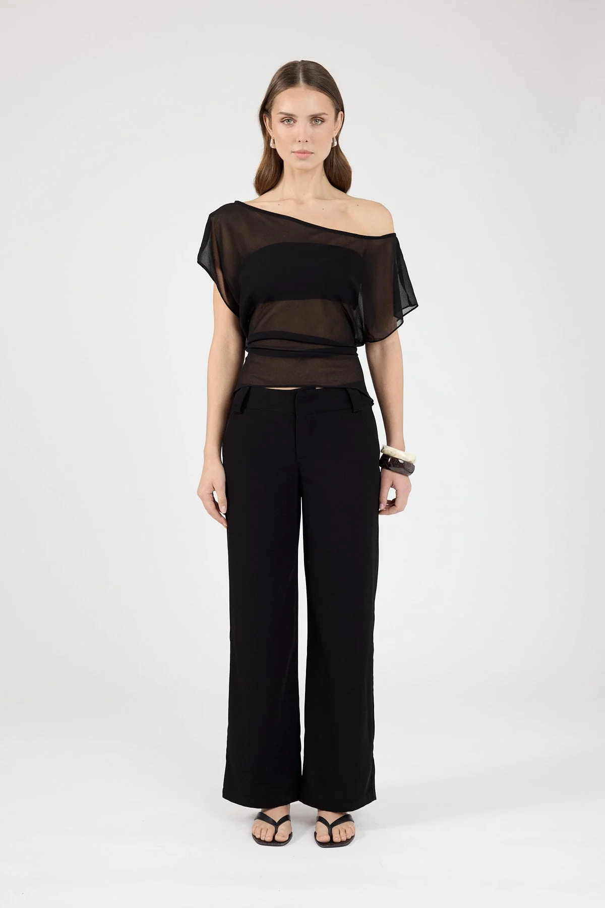Petite Low Rise Recycled Pant Black