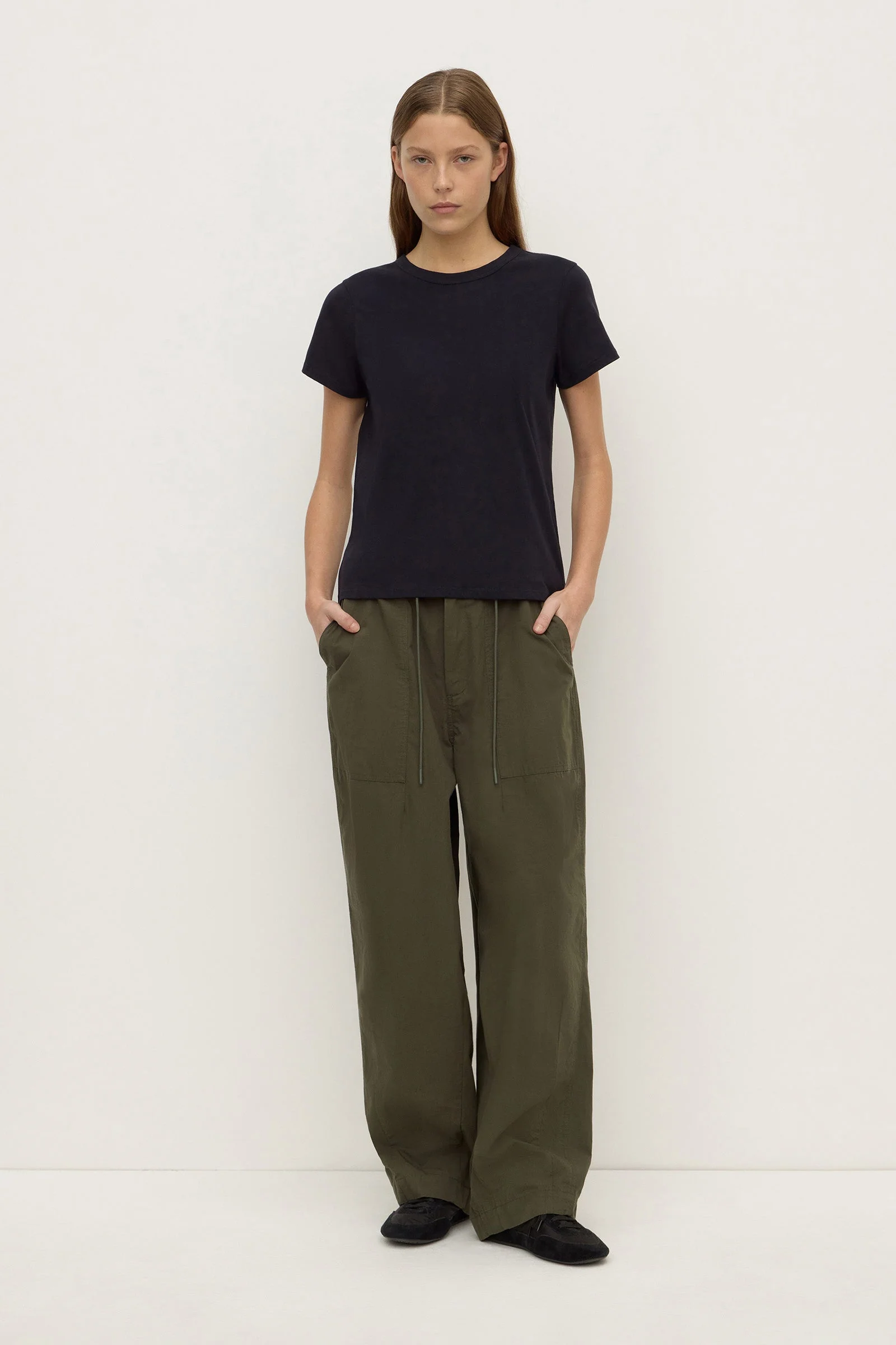 Cropped Cotton Tee
