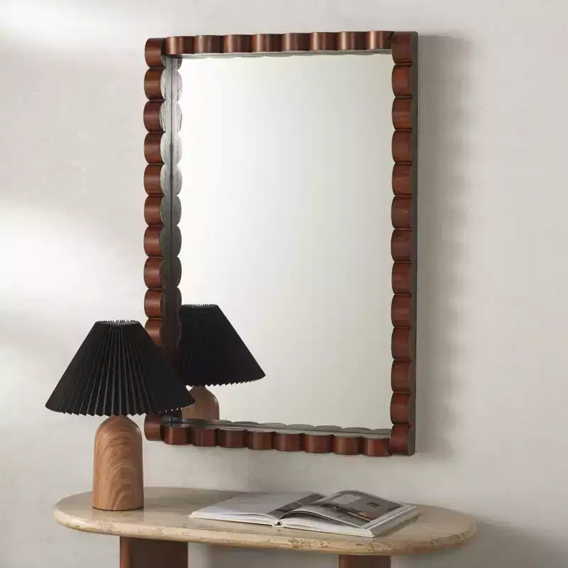 Charli Mirror - 25.98 x 38.98 - MRR9023 - Walnut - Safavieh