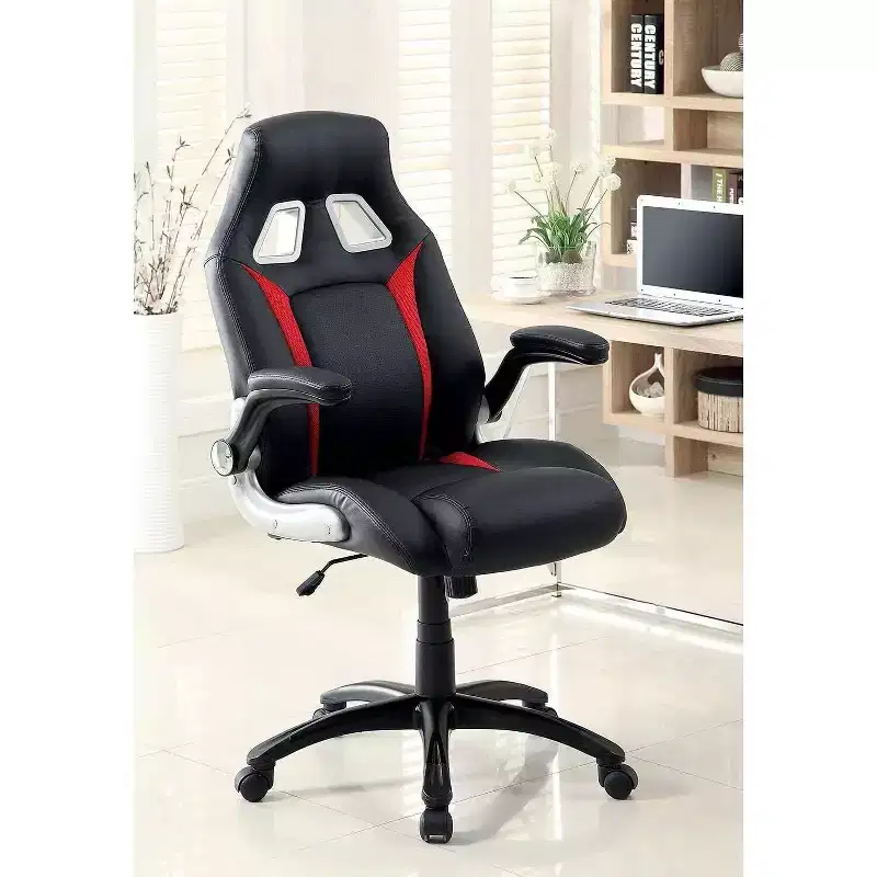 TUYOHW Adjustable Ergonomics Gaming Chair 360 Swivel Chair with Wheels,Black/Red Computer Chair for Office&Home,Versatile Leisure Chair
