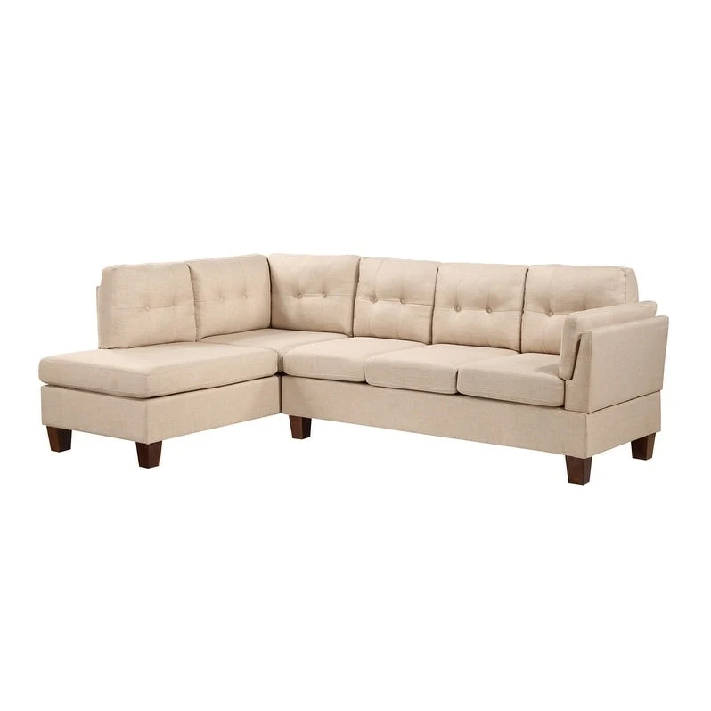 Dalia Linen Modern Sectional Sofa with Left Facing Chaise