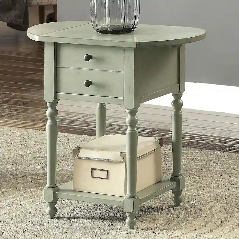 Kist French Country 25-inch Solid Wood 1-Shelf Side Table by Furniture of America