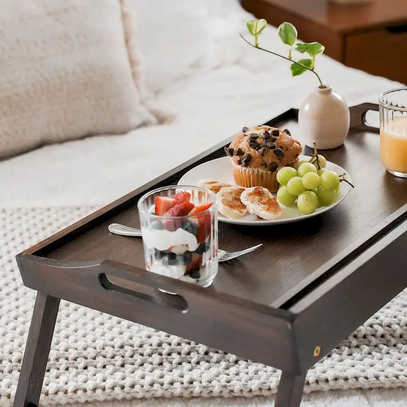 Rossie Home Medium Media Bed Tray with tablet and phone holder
