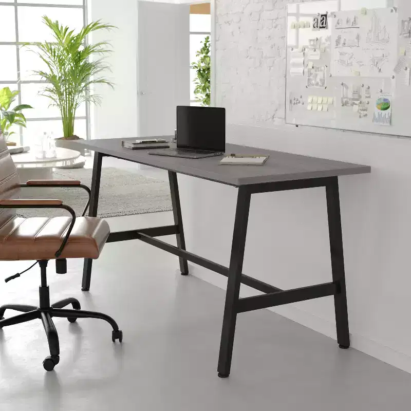 Flash Furniture Redmond Commercial 60x24 Conference Table with 1 Thick Double Sided Laminate Table Top with PVC Edging and Heavy Duty A-Frame Steel Base