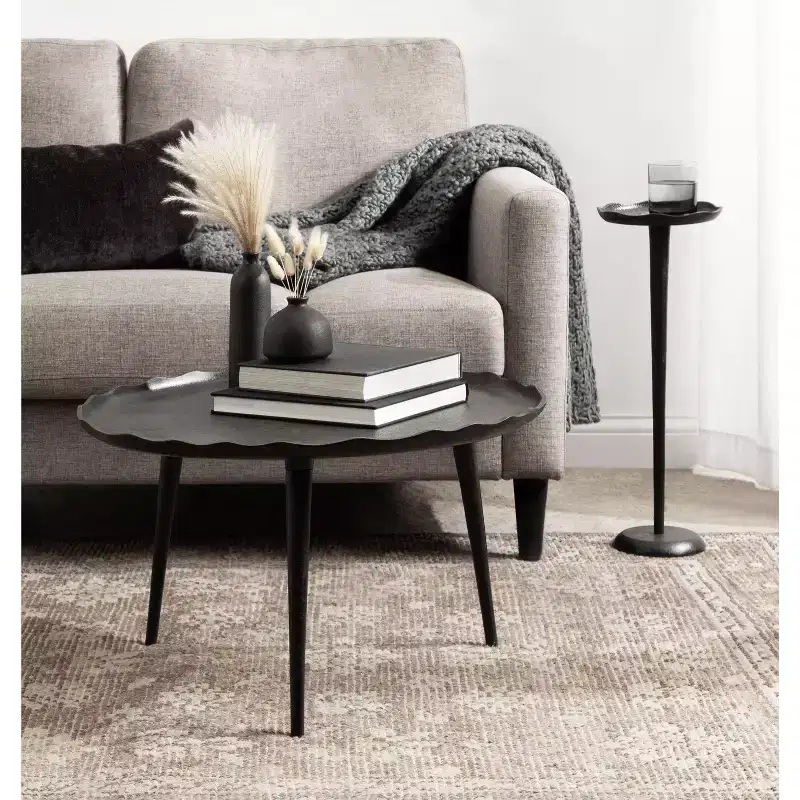 Round Coffee Table, Bronze Aluminum