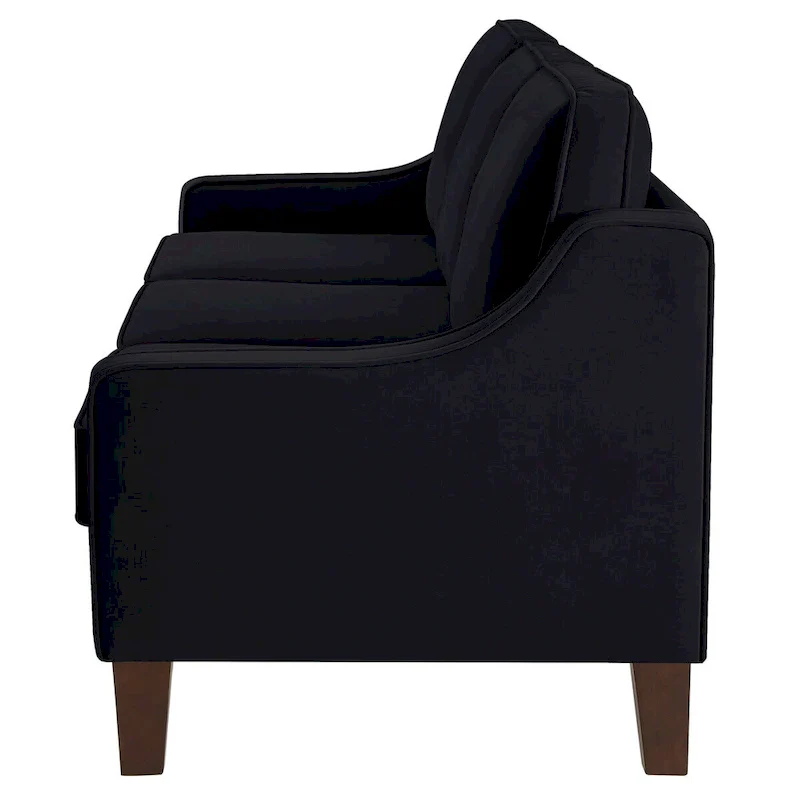 Velvet Loveseat Sofa with Square Arms, 51.5