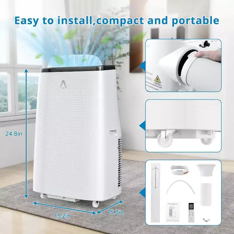 Garvee 14000 BTU Portable Air Conditioners with Remote Control, Cools Room up to 750 Sq.ft