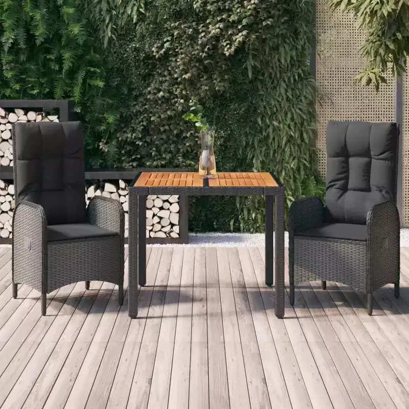 vidaXL Garden Dining Set, cushions