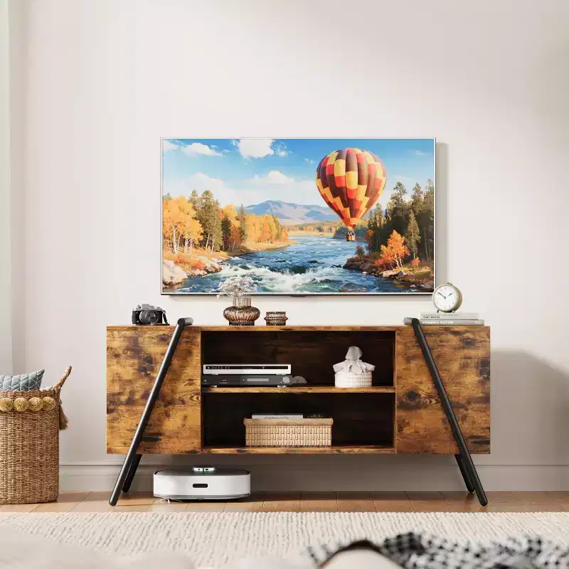 TV Stand Media Cabinet,TV Console Table, U-Shaped Metal Legs, for Living Room, Bedroom, Office Furniture