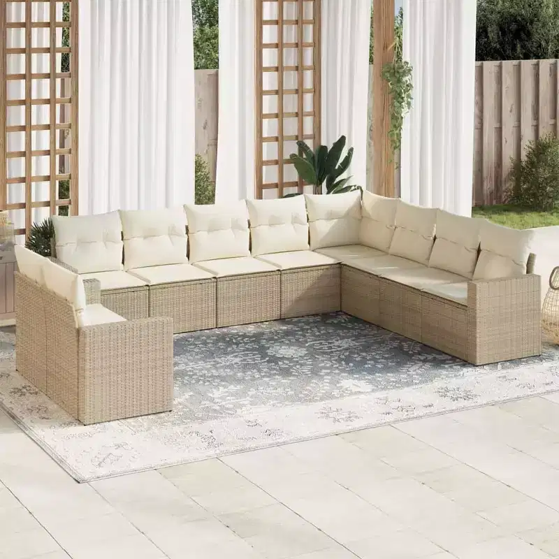 vidaXL Garden Sofa Set with Cushions in Various Colors and Designs