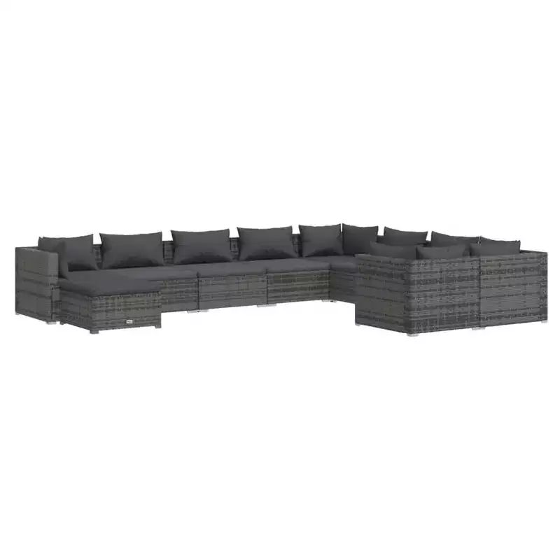 vidaXL Garden Lounge Set PE rattan Large Modular