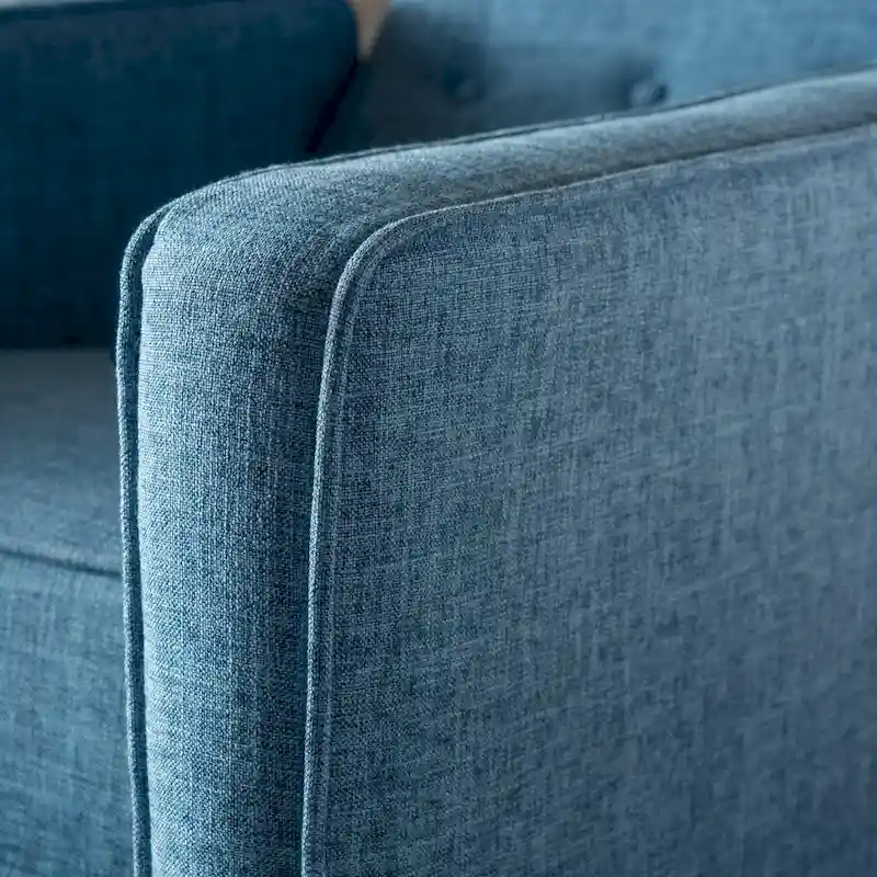 Mervynn Mid-Century Modern Button Tufted Fabric Recliner by Christopher Knight Home