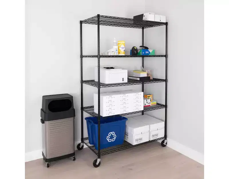 Seville Classics UltraDurable 5-Tier 48 x 24 Steel Wire Shelving