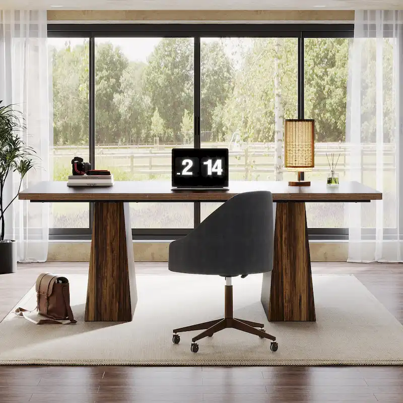 63 Inches Modern Executive Office Desk Large Computer Conference Table