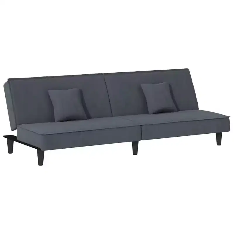 2-Seater Sofa Bed Velvet Recliner Loveseat Folding Daybed Multi Colors