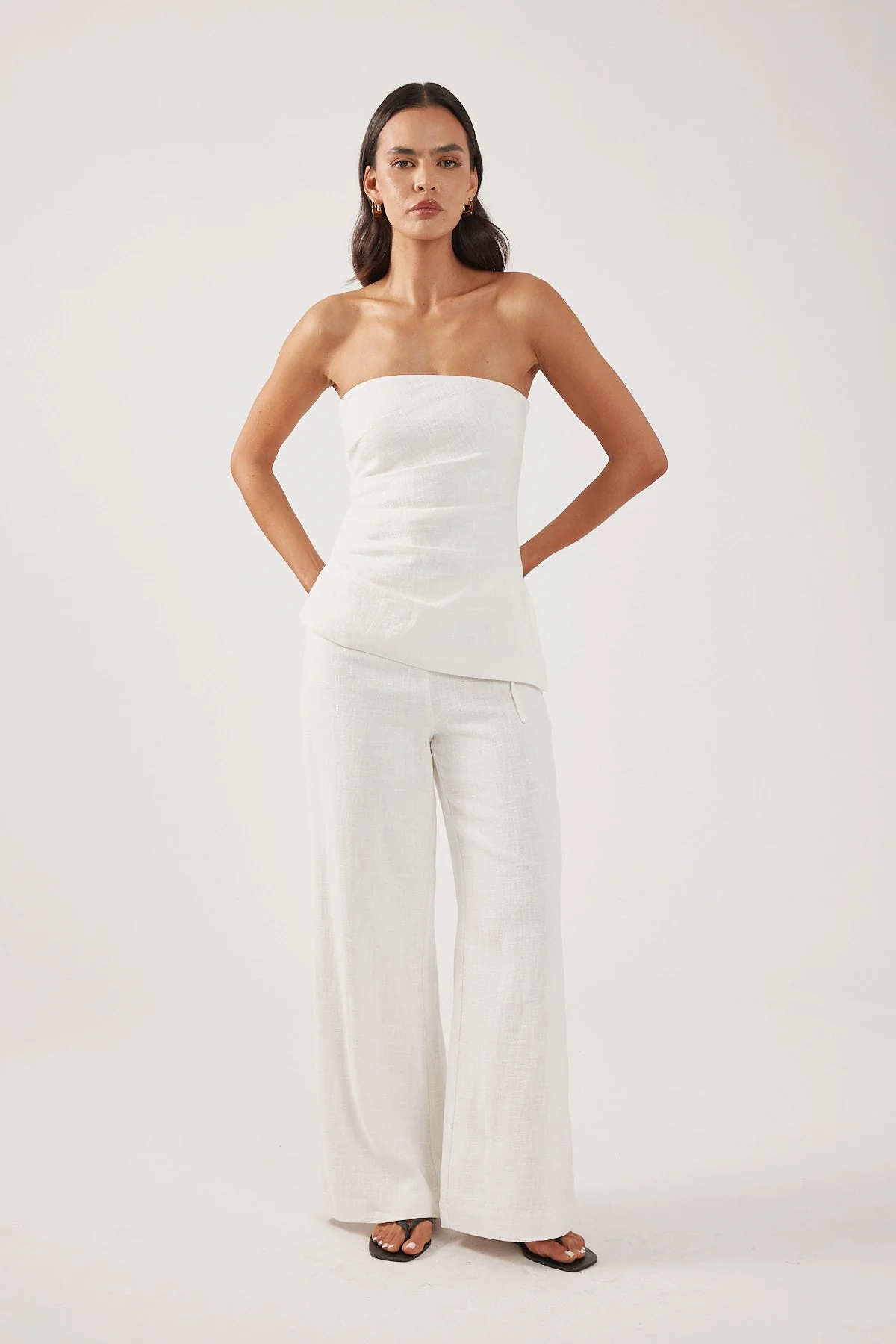 Mid Rise Pant White