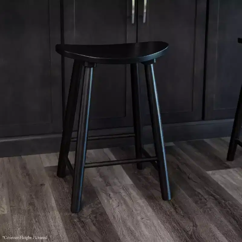 Backless Wooden Kitchen Bar Stool 30
