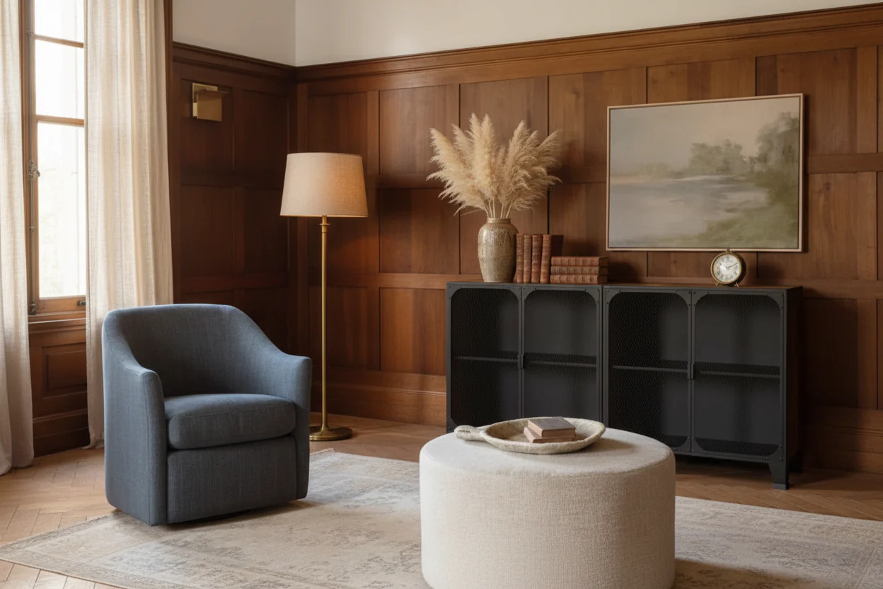 Storage Cabinet File Cabinet with Doors for Living Room Metal and Engineered Wood