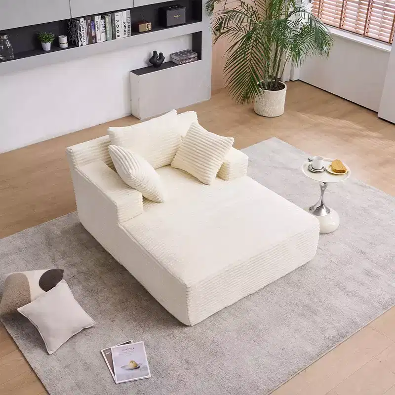Modern Corduroy  Sleeper Sofa Chair with Pillows,Deep Seat Single Sofa for Living Room,Apartment,Guestroom