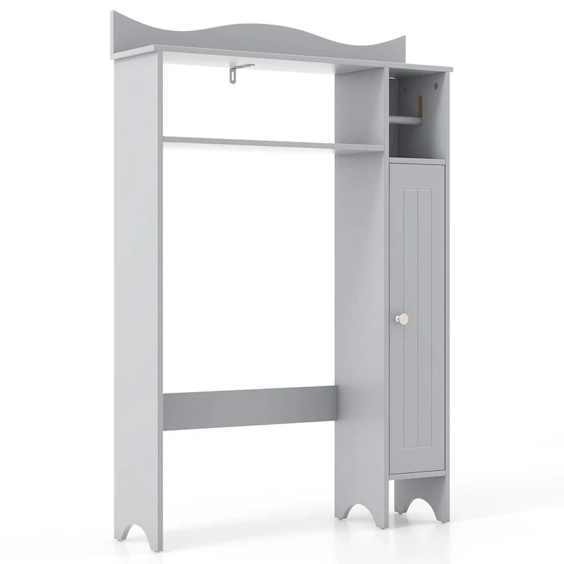 Over-the-Toilet Storage Cabinet with Toilet Paper Holder, Freestanding Bathroom Space Saver Organizer