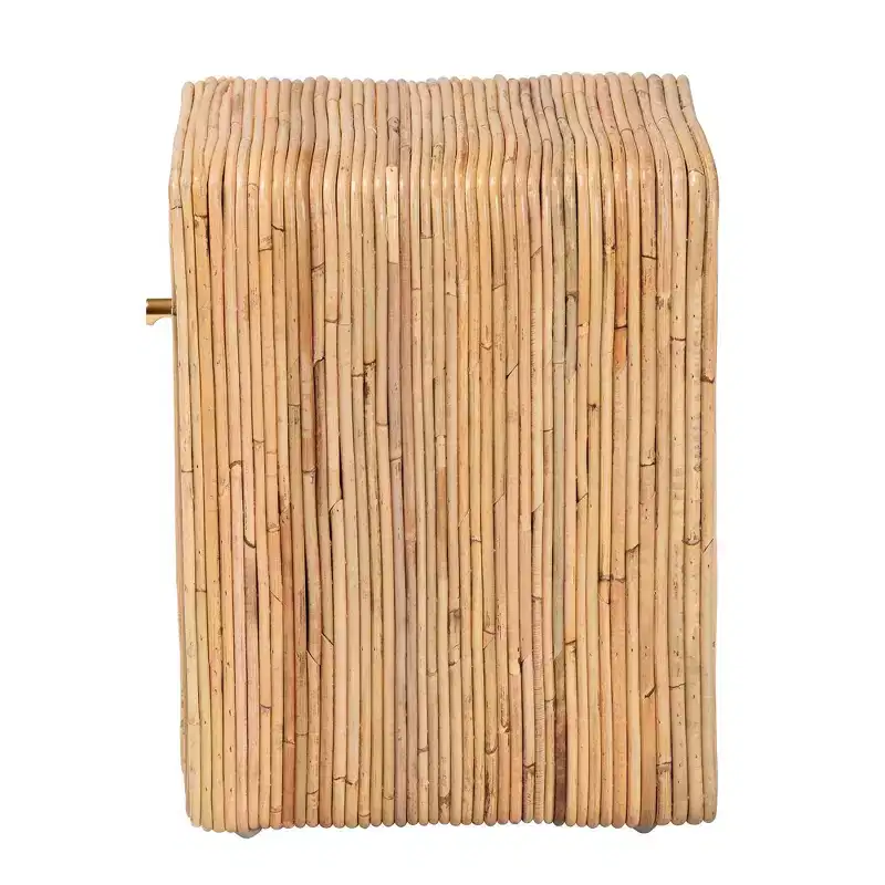 Natural Rattan 1-Drawer Nightstand