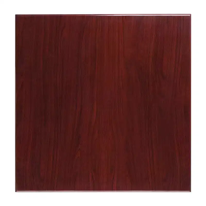 Emma and Oliver 36 Square High-Gloss Resin Table Top with 2 Thick Drop-Lip