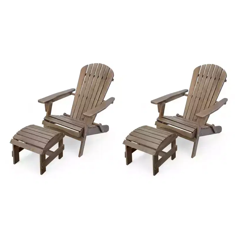 Folding Large Size Adirondack Chair Pine Wood