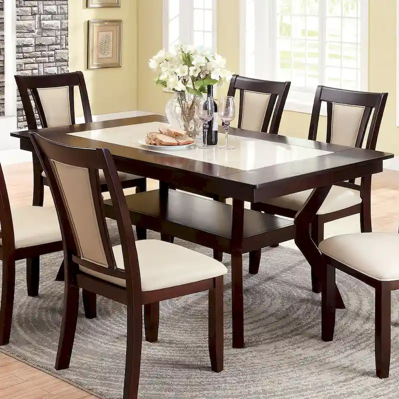Copper Grove Schmidt 64-inch Wood Dining Table with Shelf