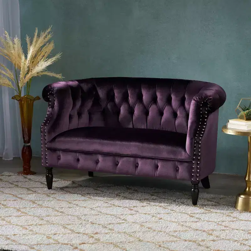 Milani Scroll Arm Loveseat - Christopher Knight Home