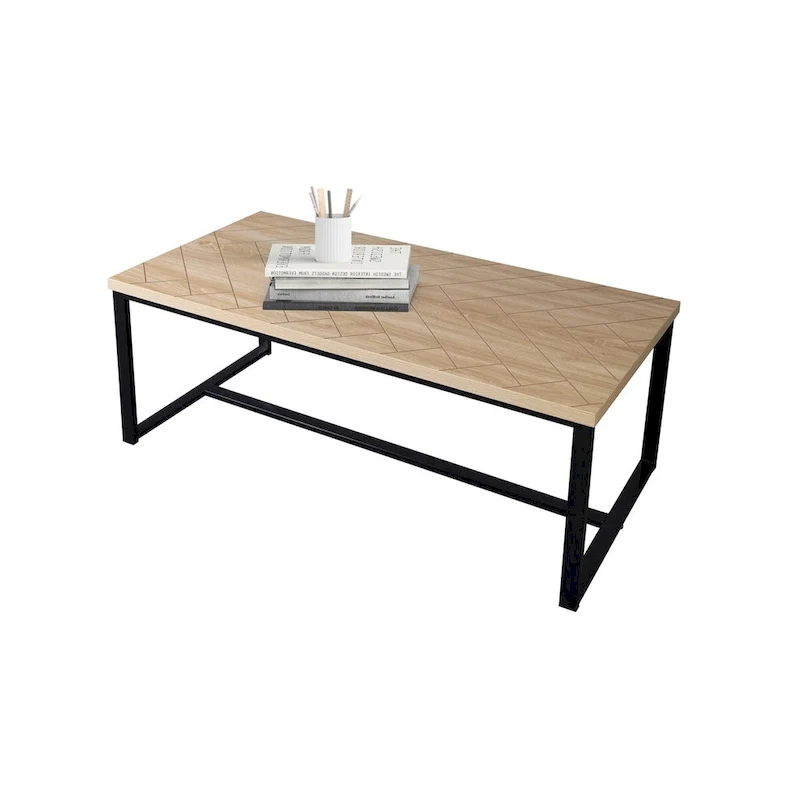 Bali Coastal Modern Coffee Table Natural Wood Top