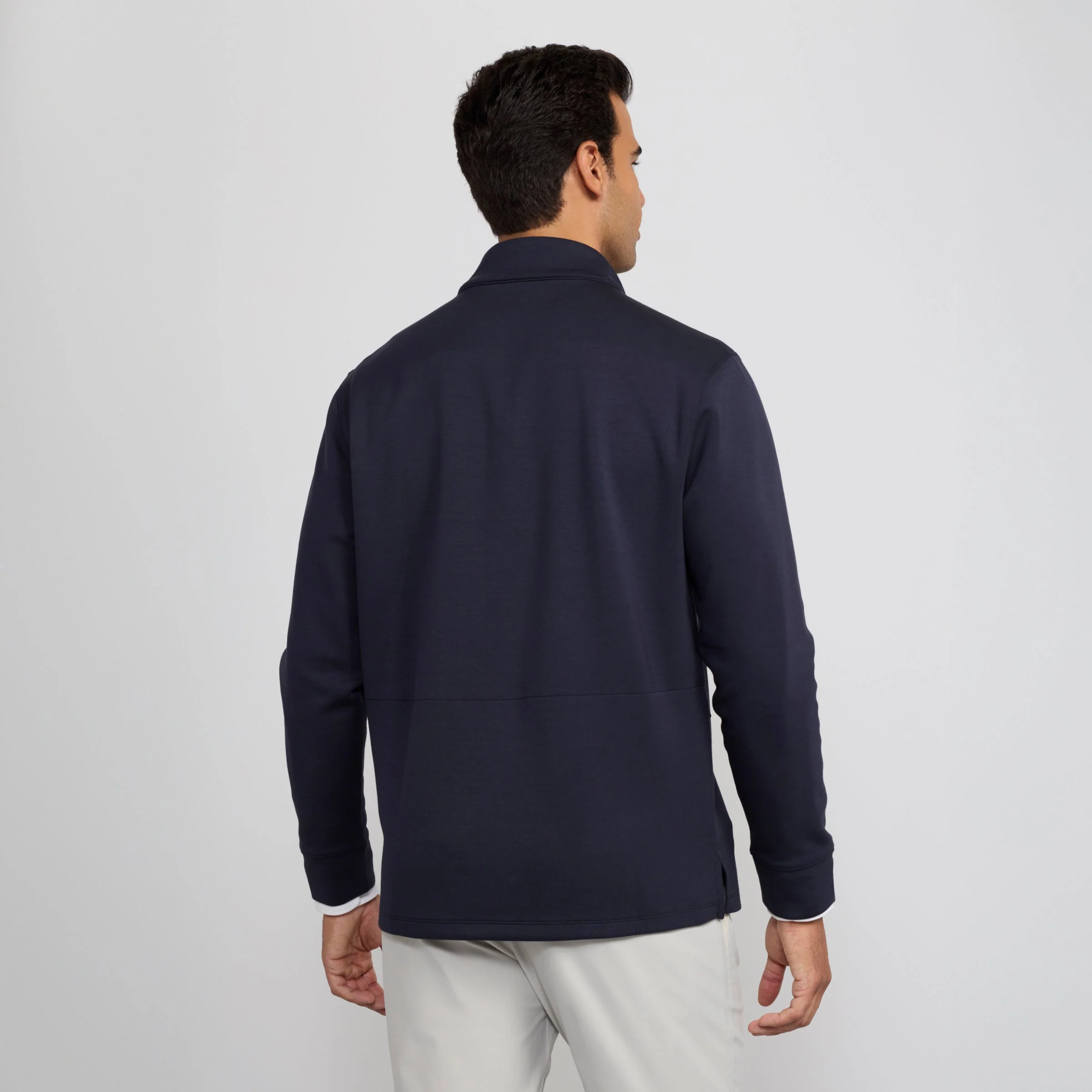 Deep Blue Quarter-Zip Sweater