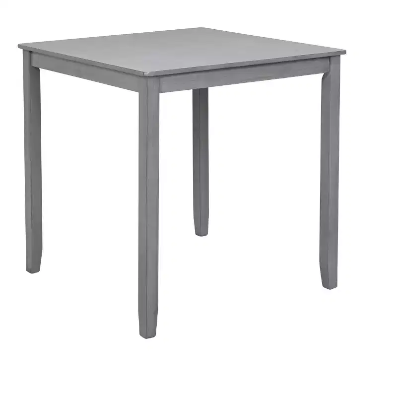 Wooden Square Counter Height Dining Table, Gray Kitchen Table for Small Space Only The Table