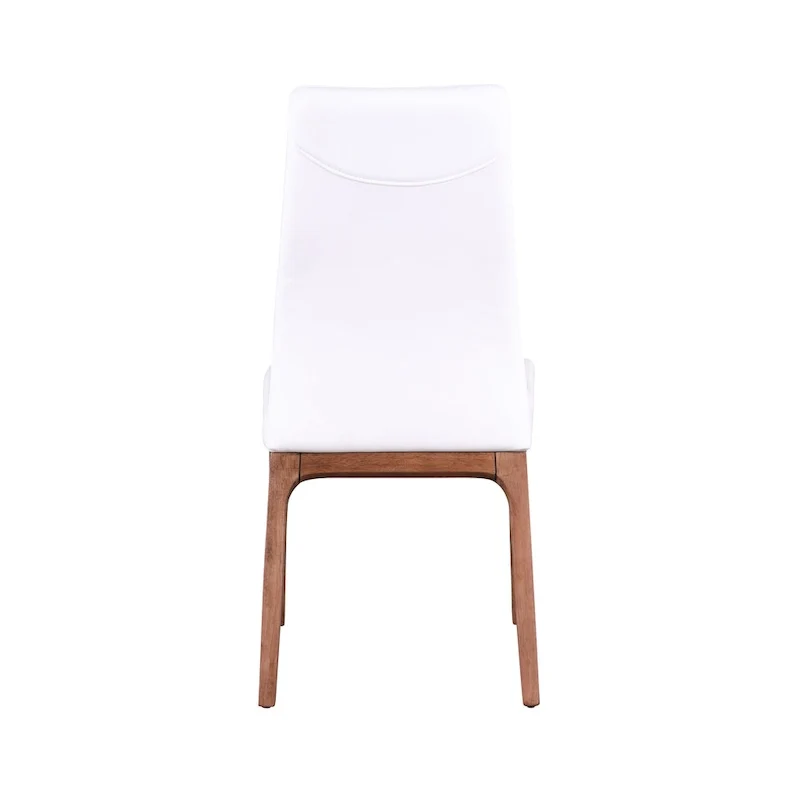 Somette Modern Contour Back Side Chair with Wood Base, Set of 2