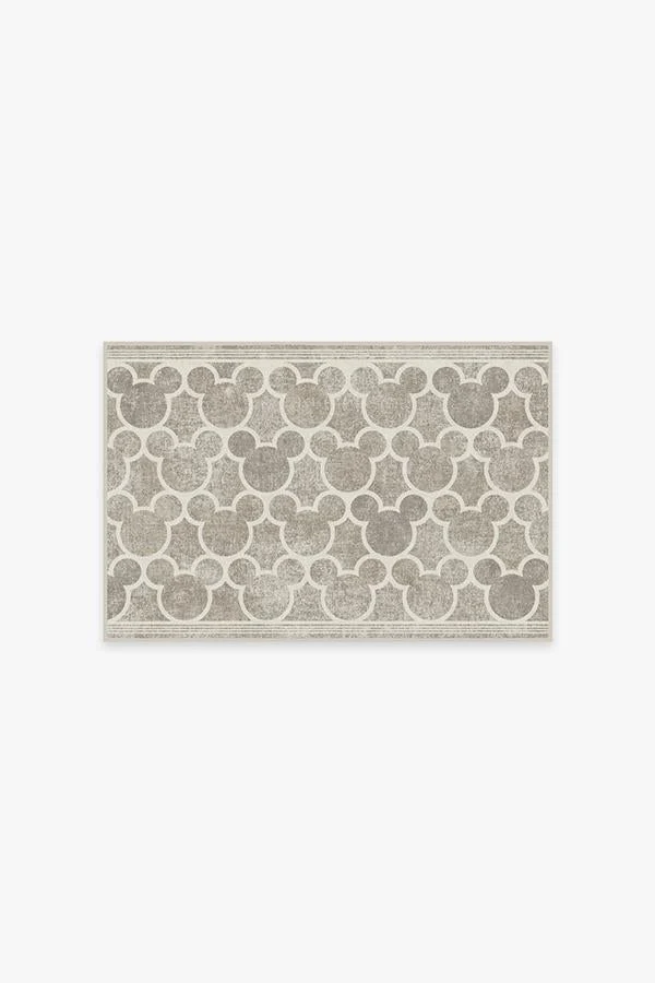 Modern Character Flatwoven Rug with Allover Trellis Silhouette in Ash Grey for Kids Room & Living Room