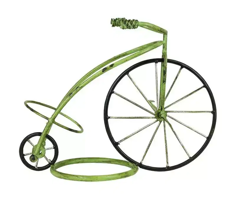 LIVEVIE Classic Vintage Bike Circus Style Wine Rack Holder Freestanding Wine Organizer Stand for Countertop or Tabletop, Perfect Home or Office