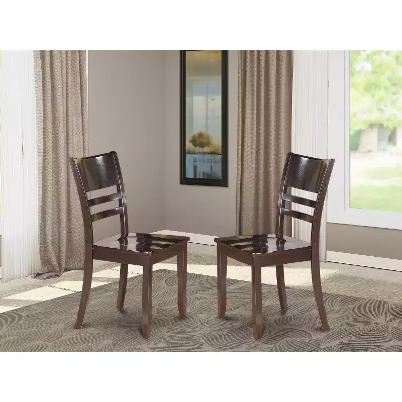 HomeStock Mediterranean Mingle Dining Chair With Wood Seat, Set Of 2