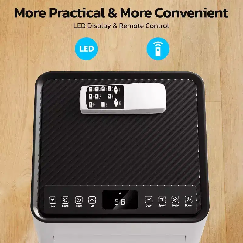 ZAFRO Portable Air Conditioners, 4 Modes Portable AC Unit with Fast Cooling/Energy Efficient/Remote/24Hrs Timer for Bedroom