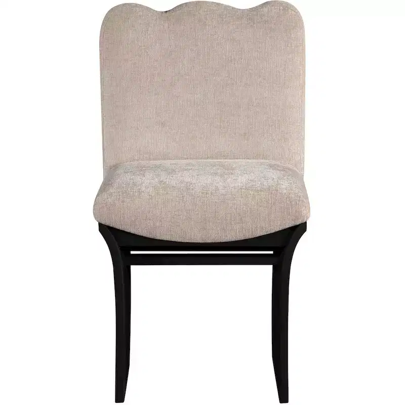 Meridina Furniture,Shaw Beige Chenille Fabric Upholstered Dining Chair