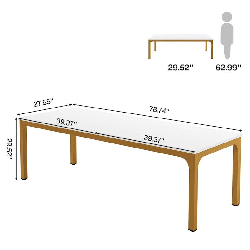 6.5FT Rectangle Conference Meeting Seminar Business Table
