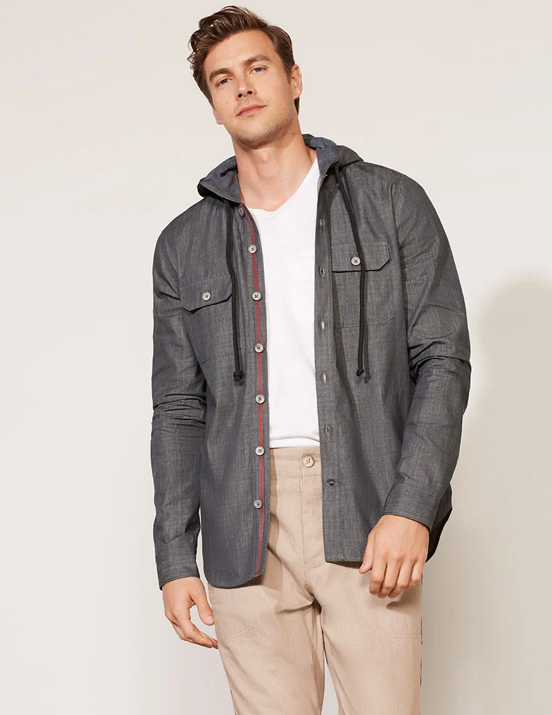 Hooded Shirt Jacket
