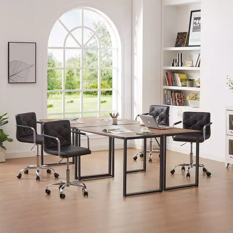 Rolling Adjustable Height Home Office Desk Chair