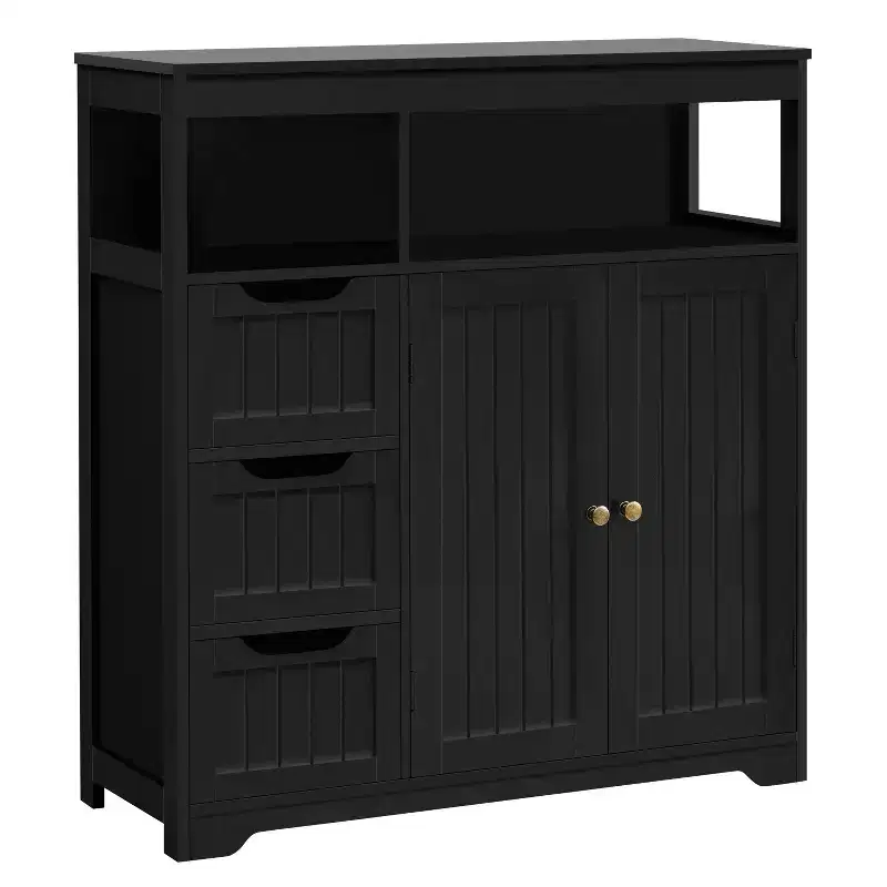 Yaheetech Freestanding Wooden Bathroom Floor Cabinet for Bedroom Bathroom Living Room