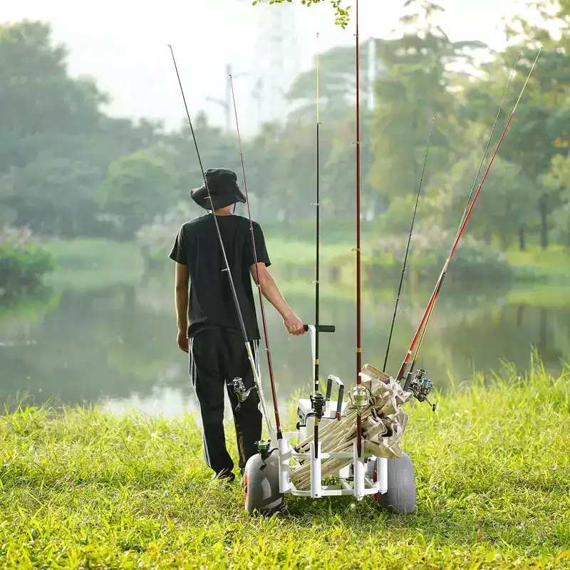 Aluminum Beach Fishing Cart with 13