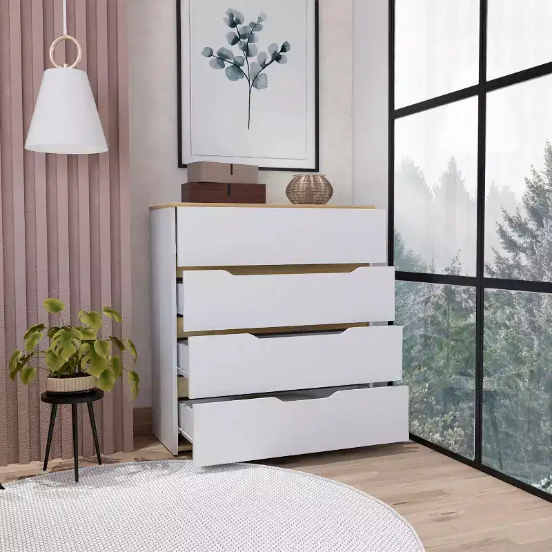 Modern 4-Drawer Bedroom Dresser