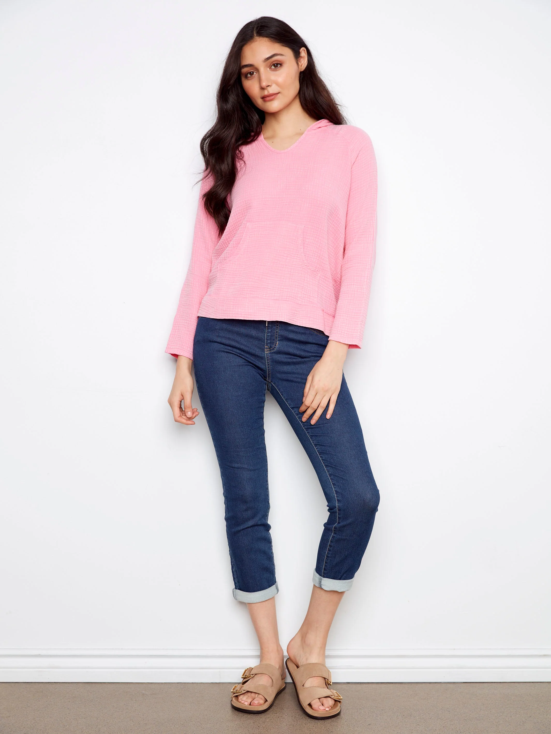 Bubble Cotton Hoodie - Pink