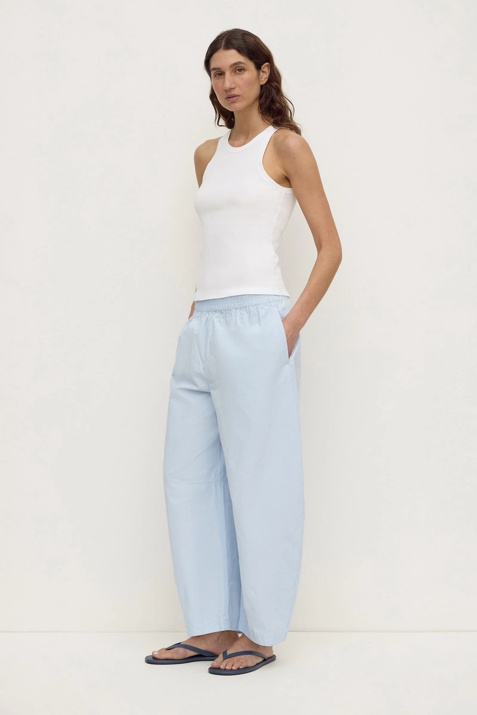 Cotton Voluminous Barrel Leg Pant