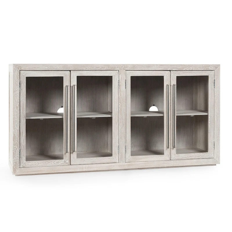 Classic Home Bradley Four Door Sideboard in Whitewash