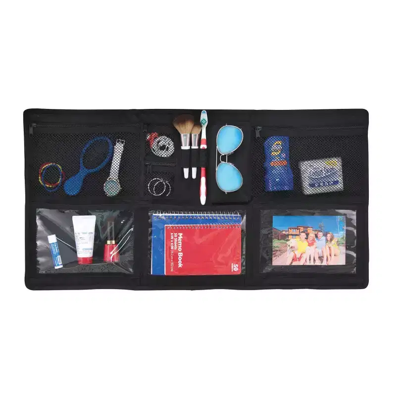 Trunk Lid Organizer Black Camp Trunk and Footlocker Storage 25 lb Capacity